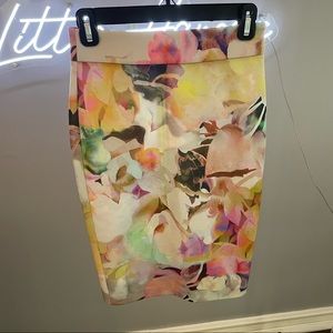 Ted Baker Multicolor Floral Pencil Skirt